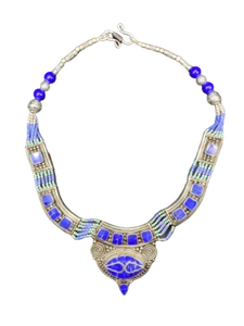 Collana Argento tibetano e Pietre Gr.115 - Foto 1 di 3