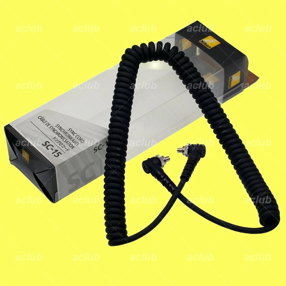 Nikon SC-15 Sync Cord (PC to PC) for AS-15 SB-29 SB-800 SB-900 SB-910 - Image 1 of 1