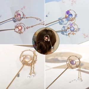 Palillos para el cabello estilo chino borla palillo para mujer horquilla pinzas para el cabello pasadores - Imagen 1 de 17