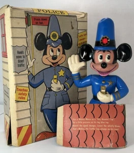 Disney Mickey Mouse Traffic Cop Vintage VTG 1950s Morris Plastic Corp. Disneyana - Picture 1 of 23