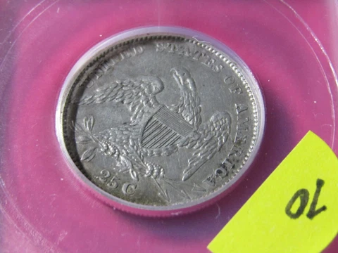 1834 Capped Bust Quarter "Rotated Dies Error" #70 ICG XF40 details Cover