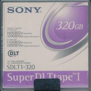 Sony S-Data Cart 160-320GB S-DLT 1pk - Cinta Virgen (320 GB, 10-40 °C, 20-80%, 1 - Picture 1 of 1