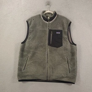 Patagonia Vest Jacket Mens XL Classic Retro-X Deep Pile Fleece Sherpa Gray - Picture 1 of 12