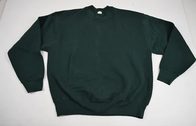 Винтажная толстовка Munsingwear размер XL 80-е классическая мягкая лесная зеленая сделано в США - Изображение 1 из 4