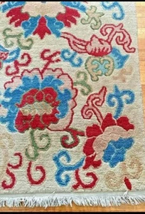 Vintage Tibetan Rug Handknotted In Tibet 3' x 6' - Picture 1 of 4