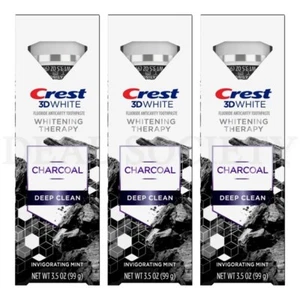 Crest 3D White Whitening Charcoal Deep Clean Invigorating Mint 3.5oz Lot of 6 - Picture 1 of 7