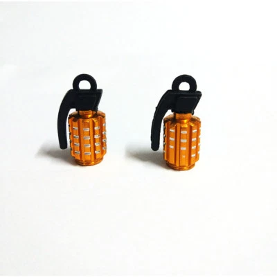 2x Gold Aluminum Motorcycle Wheel Tire Tyre Valve Stem Caps For Suzuki - Image 1 of 2