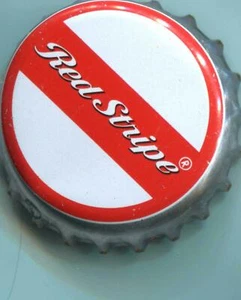 Red Stripe Beer Bottle Cap - Picture 1 of 1