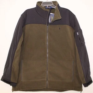 Chaqueta polar Polo Ralph Lauren para hombre verde oliva cremallera nailon nueva con etiquetas $198 talla XXL 2XL - Imagen 1 de 5