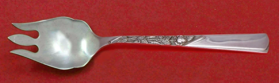 Motivo Rosa por Stieff Plata Esterlina Pastel Helado Esporque Hecho a Medida 5 3/4" Foto 1 de 1