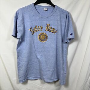 Vtg 80s Single Stitch Notre Dame Champion Distressed College Tee XXL T-Shirt 2XL