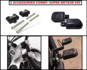 Convient pour Royal Enfield Super Meteor 650 repose-pieds / rehausseur Combo-2 noir - Photo 1/12