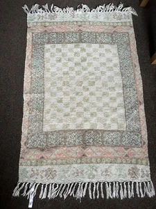 Urban Outfitters Rug Greys Beige Cream 61cm x 91 cm - Picture 1 of 7