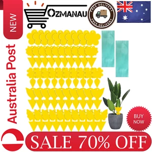 Bigqin Yellow Sticky Traps (50 Pack) Fruit Fly Sticky Traps & Plant Fungus | AU - Picture 1 of 8