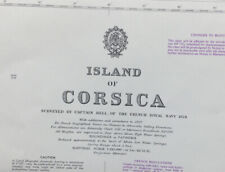 ISLAND of CORSICA, FRANCE, 1874 BRITISH ADMIRALTY SEA CHART. No.1131