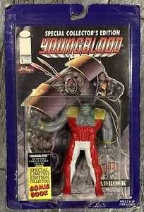Youngblood Bendable Action Figure BADROCK with Comic Book JusToys 1995 New - Picture 1 of 3