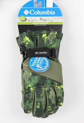 Columbia Unisex Kids Gloves Core III Printed Gloves Ski Snow Green Fleece Lined - Image 1 of 3