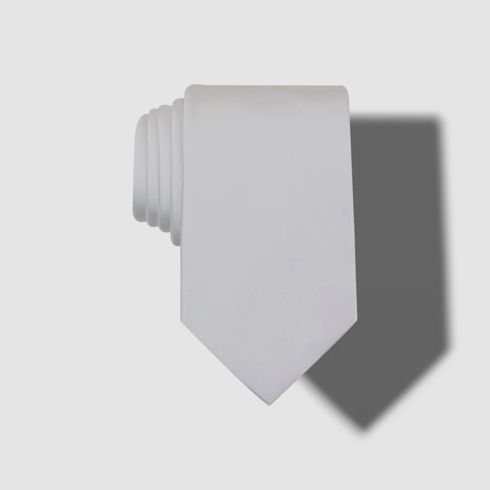 $55 Perry Ellis Men's White Solid Oxford Necktie Size 57 X 3.25 Foto 1 de 1