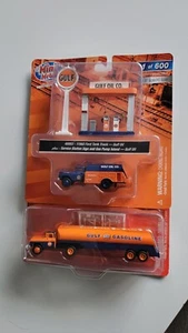 Mini Metals Gulf Tanker & Service Station, 1960 Ford Tractor/Tanker Trailer - Picture 1 of 9