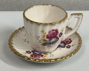 Miniature Chelson China Floral Tea Cup & Saucer - Picture 1 of 6