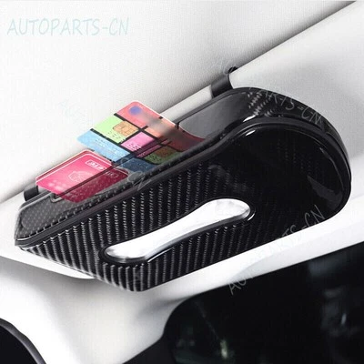 For Chevrolet Blazer Carbon Fiber Sun Visor Tissue Box Case Napkin Clip Holder*1 Foto 1 de 4