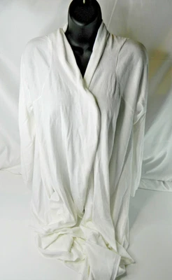 Donna Karan New York Cardigan Womens Small Cream Lightweight D4SS9700 Open Front - Image 1 of 4