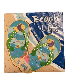 Infradito per piastrelle da appendere 3D - Vita da spiaggia - Foto 1 di 2