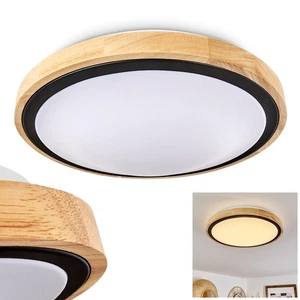 HOFSTEIN Campertogno Deckenlampe, Metall/Holz/Kunststoff, Natur/Schwarz/Weiß - Bild 1 von 10