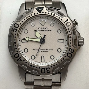 Raro orologio da polso uomo vintage Casio MD-808 JDM subacqueo titanio 6,75" - nuovo pipistrello - Foto 1 di 9