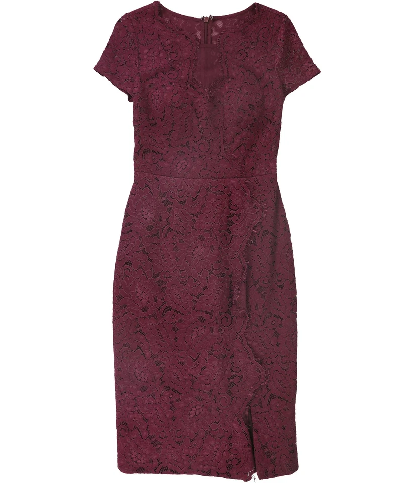 JS Collections Mujer Vestido de Tubo de Encaje, Rojo, 4 - Imagen 1 de 1