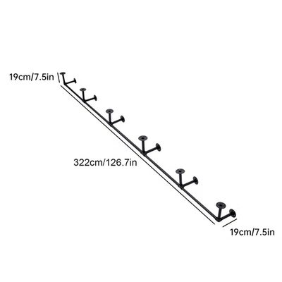 Промышленный кронштейн для трубной полки кронштейн направляющая для напитков/баров набор деталей «сделай сам» 127 дюймов LongX7,5 дюйма глубина - Изображение 1 из 4