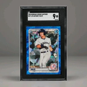 2020 Bowman Chrome Sapphire - Anthony Volpe - SGC MINT 9 - Yankees RC - Bild 1 von 3