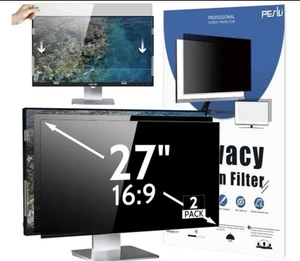 2-PACK 27 Inch 16:9 Computer Privacy Screen Widescreen Monitor, 27inch Removable - Picture 1 of 7