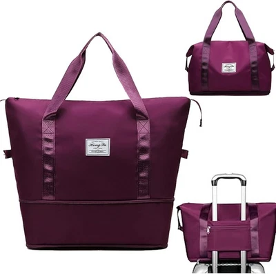 Travel Duffel Bag For Women and Men Waterproof Expandable Weekender Overnight... - Image 1 of 4