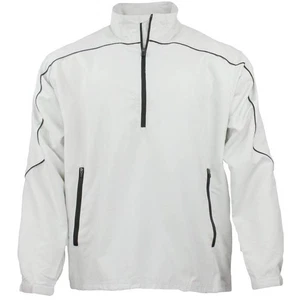 Page & Tuttle Free Swing Men 2XL Off White/Lt Gray Long Sleeve Pullover 1/4 Zip - Picture 1 of 16