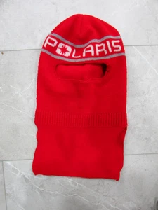 Máscara facial vintage Polaris moto de nieve sombrero tejido rojo - Imagen 1 de 3