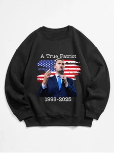 Camisa Charlie Kirk True Patriot American Pride Sudadera con Capucha Rojo Blanco Azul Gráfico - Imagen 1 de 5