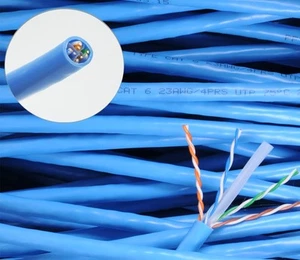 100' FT CAT6 23 AWG Ethernet Network Cable Cord Solid UTP open box - Picture 1 of 3
