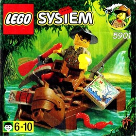 LEGO 5901 River Raft is a 19-piece Adventurers Jungle set released in 1999.