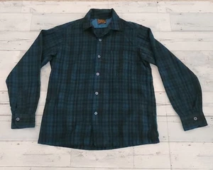 Vintage 1960er Pendleton kariertes Wollflanell-Bretthemd mit Schlaufenkragen **lesen** - Bild 1 von 10