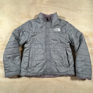A5924 The North Face Reversible Fuzzy Jacket Girls Winter Coat XXS Size 5 - Picture 1 of 9