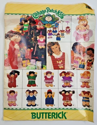 VTG 80s Butterick Sew Pattern 3381 Cabbage Patch Kids 6" Stuffed Ornaments UNCUT - Image 1 of 3