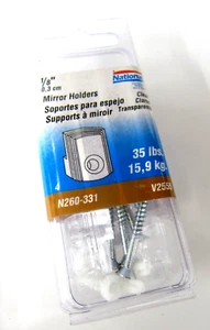 "Soportes para espejos National Hardware N260-331 V2555 - 4 piezas, nuevos D0831-1 ""G"" - Imagen 1 de 3