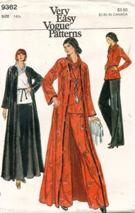 1970's  VOGUE Misses' Cardigan,Top,Skirt,Pants Pattern 9362 Size 14.5 UNCUT - Picture 1 of 2