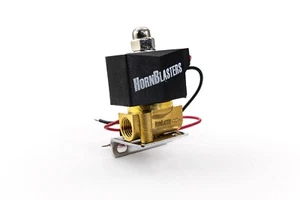 HornBlasters 1/4" 24-Volt Air Valve Solenoid & Mounting Bracket - 1/4" NPT Ports - Picture 1 of 5