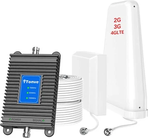Répéteur d'extension amplificateur de signal de téléphone portable tous opérateurs amplificateur 5 500 pieds carrés - Photo 1 sur 10