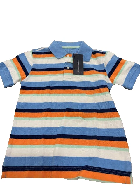 Camisa Polo Tommy Hilfiger Niño Manga Corta NUEVA (Multicolor Rayas, PEQUEÑA) NUEVA CON ETIQUETAS Foto 1 de 3