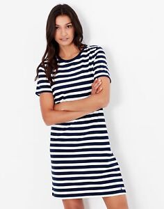 Joules Womens Liberty A Line Jersey Dress - Navy Stripe