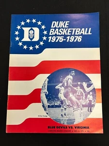 1975 Duke vs Virginia NCAA Basketball Program - Picture 1 of 10