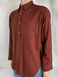 Vintage Pendleton Large Mens Shirt Red Houndstooth Mint Condition Ships Fast Now - Picture 1 of 12